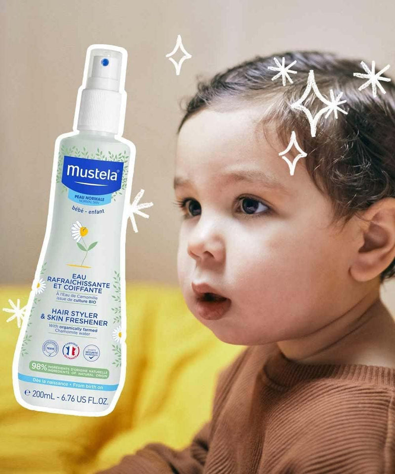 Baby Hair Styler & Skin Freshener - with Natural Avocado & Chamomile Water - Vegan & Hypoallergenic - 200ml (Pack of 2)