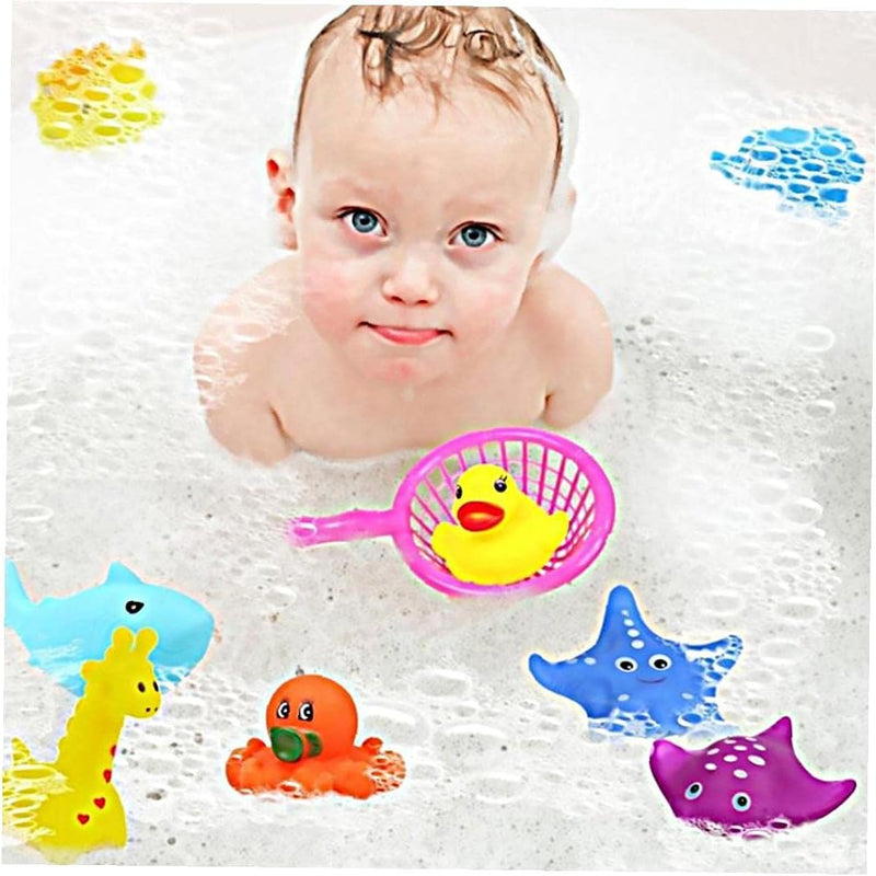 Floating Bath Toy,Baby Bathing Toys,Little Animals Floating Bath Squirters,Kids Bathtub Swimming Pool Rubber Float Squeeze Sound Play Toys（random Color） 10pcs Stylish and Practical Bathroom