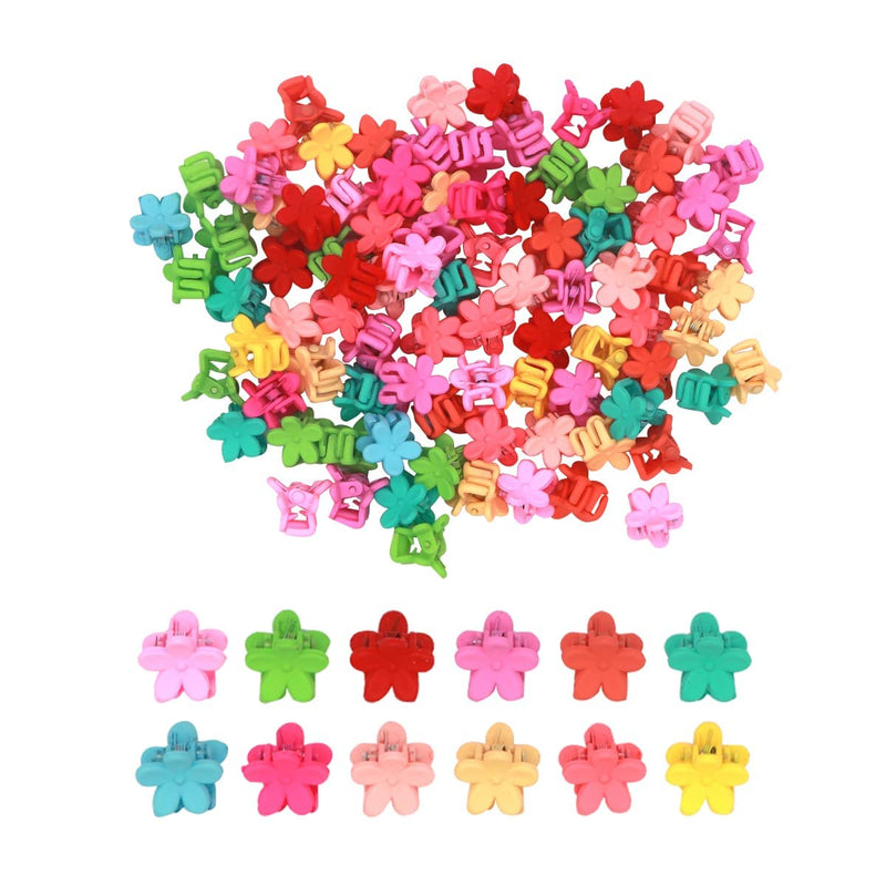 MINGSHIJX 100 Packs Assorted Color Hair Clips, Beautiful Mini heart Hair Clips Hair Accessories for Women and Girls, Random Color (plum blossom)