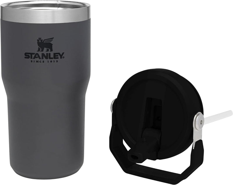 STANLEY IceFlow Stainless Steel Tumbler with Straw Vacuum Insulated Water Bottle for Home, Office or Car Reusable Cup with Straw Leakproof Flip Cold for 12 Hours or Iced for 2 Days 30 OZ, Polar, 1 ea