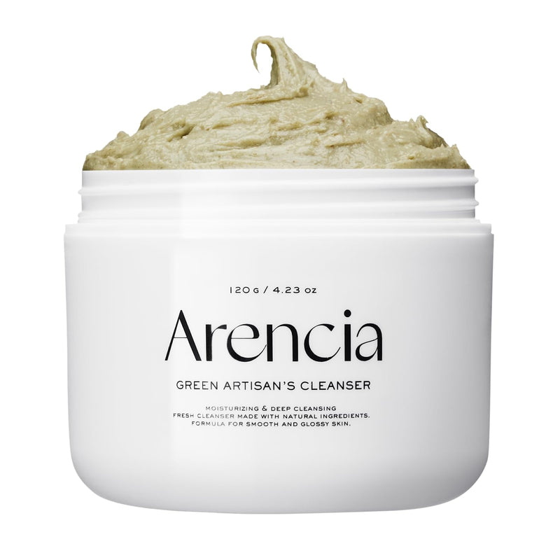 Arencia Green Artisan's Cleanser [Korean Rice Mochi Face Cleanser] - Foaming Cleanser, Gentle Scrub All in One - Deep Cleansing, Moisturizing, Pore Minimizing, Removing Blackhead