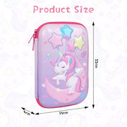 Unicorn Pencil Case for Girls, 3D Large Capacity Pen Holder, Storage Bag, Students Stationery Box, Cartoon Pencil Bag For School Gift (Pink Unicorn)