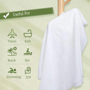 25 Pack Disposable Bath Towels (70X140cm) Compressed Towels Individually Packed For Hotel,Spa,Beach,Sauna,Gym,Saloon,Camping & Sports Travel Disposable Towel Soft And Absorbent Portable And Breathable