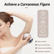 4-in-1 Multifunctional Cavitation Machine, Ultrasonic RF & LED Warm Vibration Fat Cellulite Remover for Skin Care, Home Use Portable Skin Tightening & Relaxation Massager Tool for Waist Thigh Arm Leg