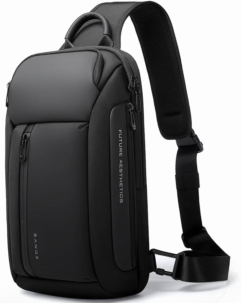 Sling Bag, Waterproof Men's Chest Bag Shoulder bags Crossbody Sling Backpack for Men - 7566black