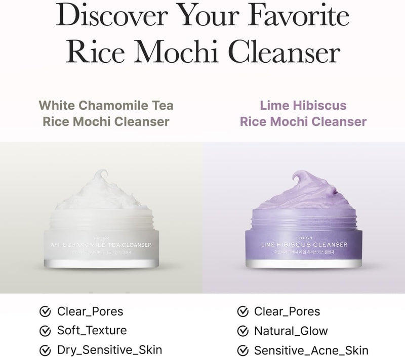 Rice Mochi Facial Cleanser Gift Set, 6 Varieties, 0.52 oz each - travel size, Korean skin care, holiday gift set