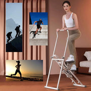 Stair ClimberFoldable Step MachineHeight Adjustable Stepper with LCD Display and HandlebarVertical Climbing Cardio Exercise Machine for Home and Office Exercises