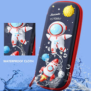 Pencil Case for Kids Boys, Astronaut Large Capacity Waterproof Pencil Box with Compartments Cute Pen Pouch for Kindergarten and School