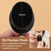 Foundation Brush for Liquid Makeup, Self Tanner Applicator Tanning Brush with Swan-shap Handle and Case, Body Makeup Brush Kabuki Brush for Smooth Application & Even Coverage (Black)