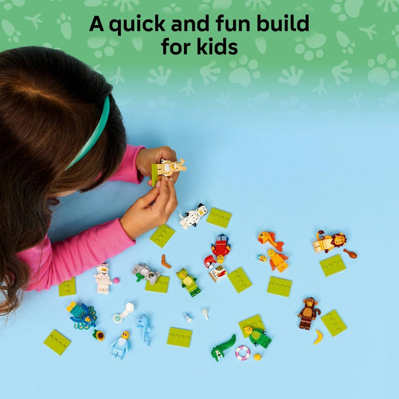LEGO Minifigures Animal Series 28 - Blind Box - Get 1 of 12 Collectible Toys - Figures incl. Lion, Bunny, Cat & Dolphin - Party Bag Fillers for 5+ Year Old Boys & Girls - 71051
