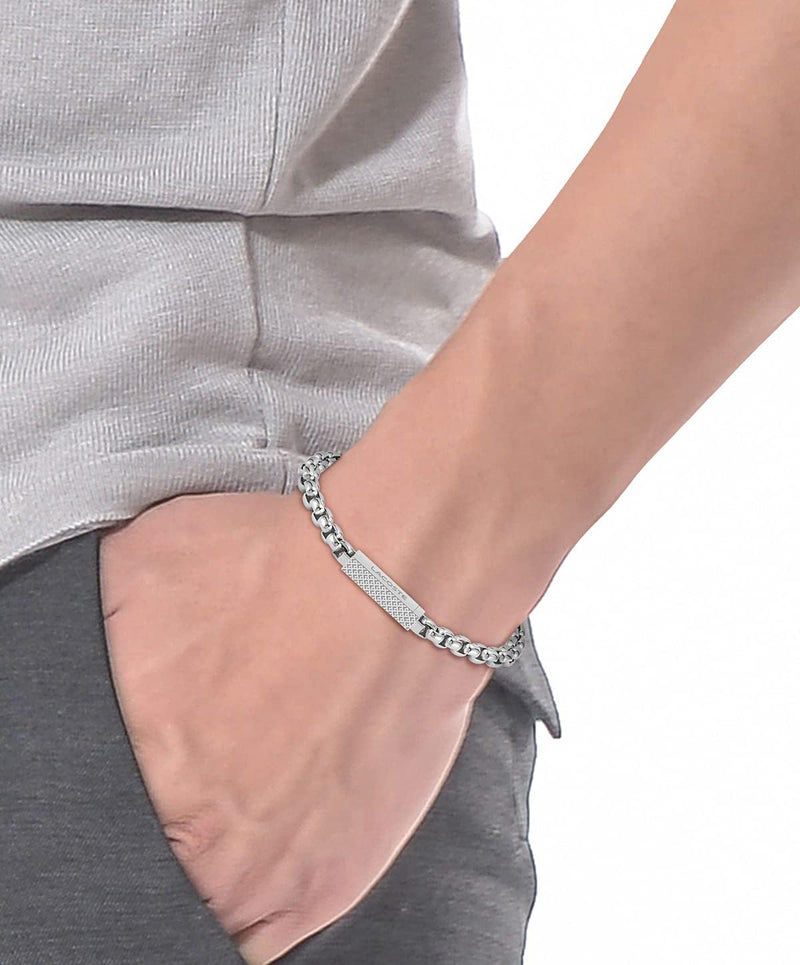 Lacoste L'Essentiel Men's Jewelry Collection - Silver Chain,Elegant,Simple