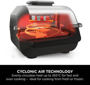 5-in-1 Indoor Grill & Air Fryer, 5 Cooking Functions, Make Up to 4 Burgers, 5.7L capacity, Low Smoke, Includes Digital Meat Thermometer, Black/Silver, EG351ME, 2 Years Warranty