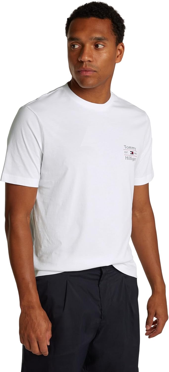 TOMMY HILFIGER mens HILFIGER STACK TEE S/S T-Shirt