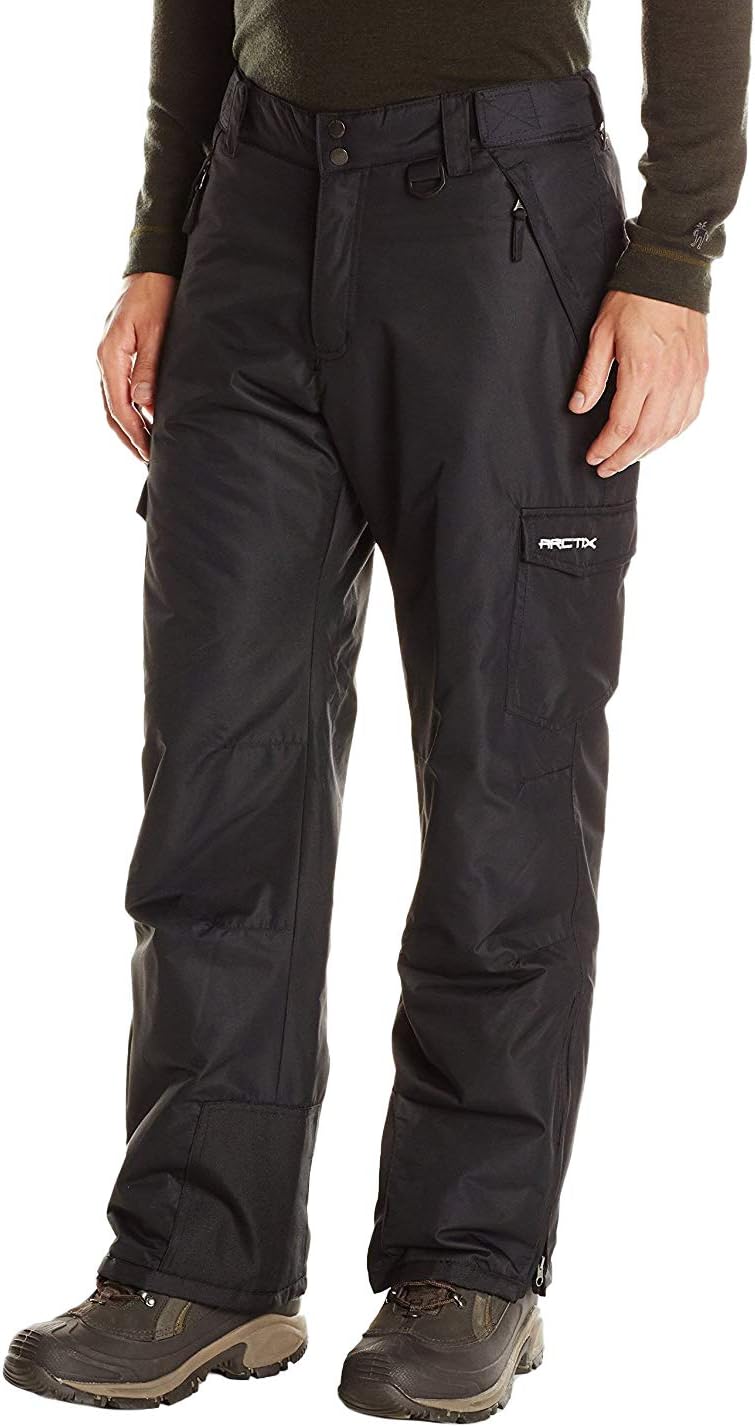mens Snow Sports Cargo Pants skiing-pants - Black