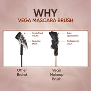 Vega Mascara Cosmetic Brush, Mascara Makeup Brush, Eyelash Applicator Brush, Wands Applicator Eyebrow Brush, (MBN-10)