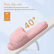 URbazaar Women‘s House Slippers Faux Fur Fashion Warm Shoes Woman Slippers Comfortable Home Furry Slippers,Lightweight Non Slip House Slippers For Cozy Indoor Outdoor