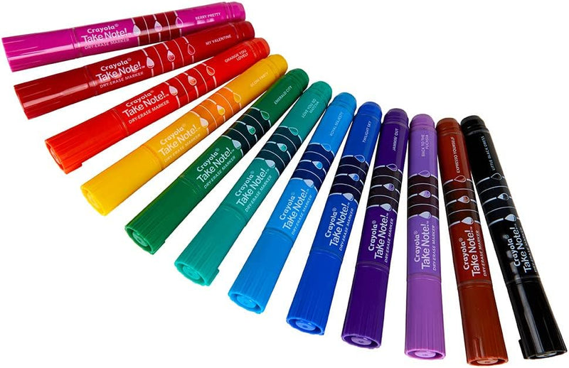 CRAYOLA Low Odor Dry Erase Markers, Fine Tip, 4 Count