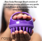 Ross Hair Scalp Massager Shampoo Brush with Soft Silicone Bristles (Black)