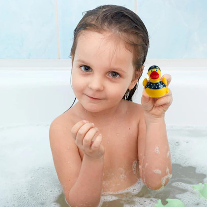 Nuwani 3.3 Inch Patriotic Rubber Ducks for Jeeps That Float Upright, No Hole, American Flag Bath Rubber Duck Toys for Adults and Kids, and Baby Shower Bath Toy