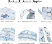 Mfikaryi Cute Cat Casual Daypack Teens Elementary School Backpack Students Bookbag for Girls Boys…