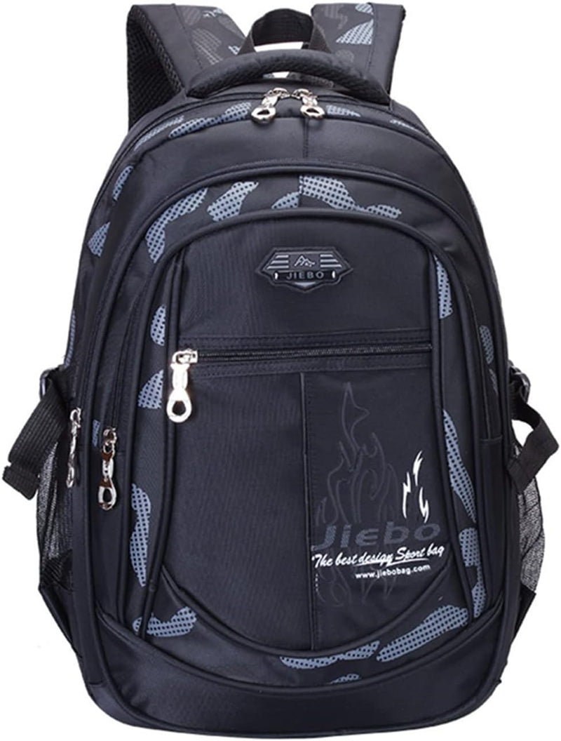 Jungen Schultasche Teenager Schulrucksack Jugendliche Rucksack Schule Daypacks Kinder Gro Schulranzen Wasserdicht - 4-black