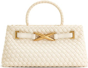 Women's Elora Woven Tote Bag - White