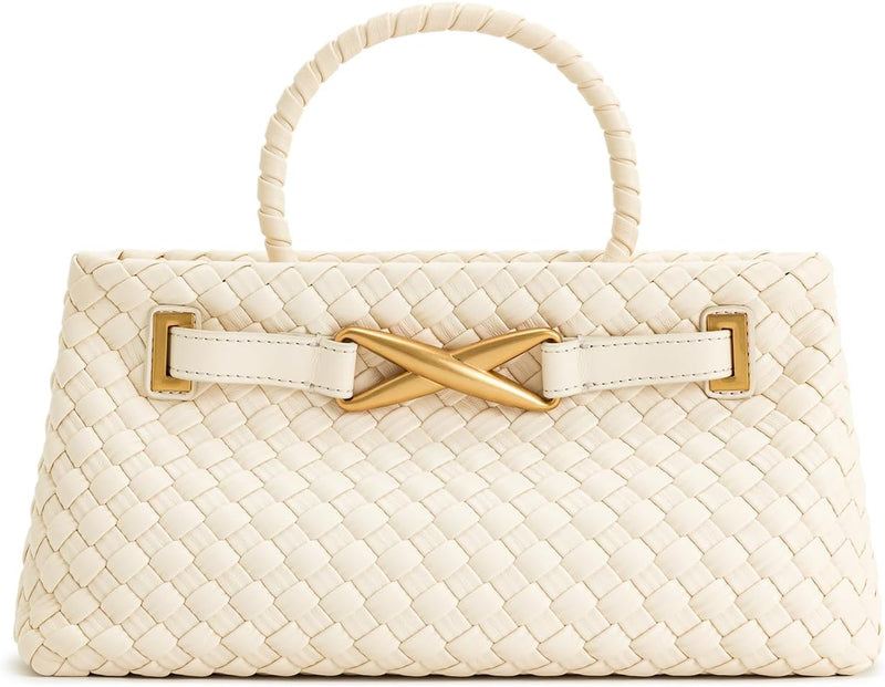 Women's Elora Woven Tote Bag - White
