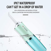 Fitto Water Flosser, USB Rechargeable Cordless Oral Irrigator, 3 Modes for Deep Cleaning, Portable Dental Care, Waterproof, for Travel & Home Use