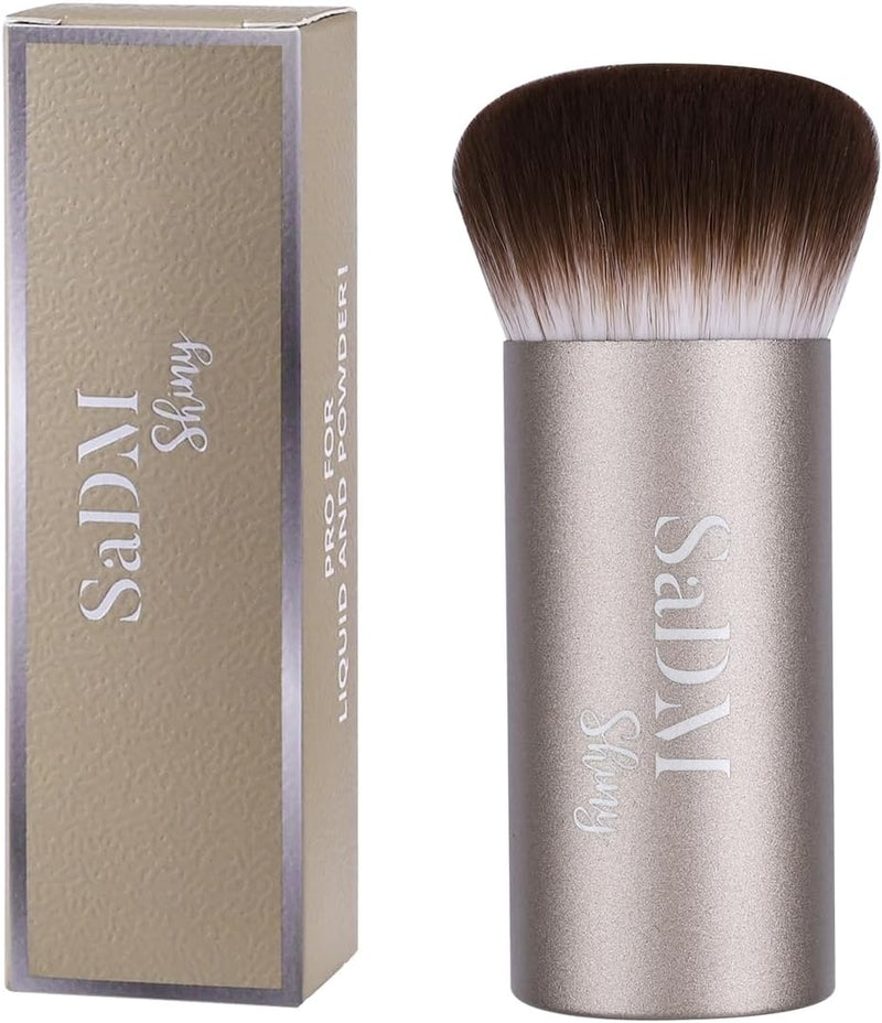Kabuki Makeup Brush - Blender Brush for Powder, Cream, Liquid Foundation, Sunscreen, Blush Blending & Bronzer - Professional Make Up Brush - Full Face Makeup Brush - Vegan & Cruelty Free