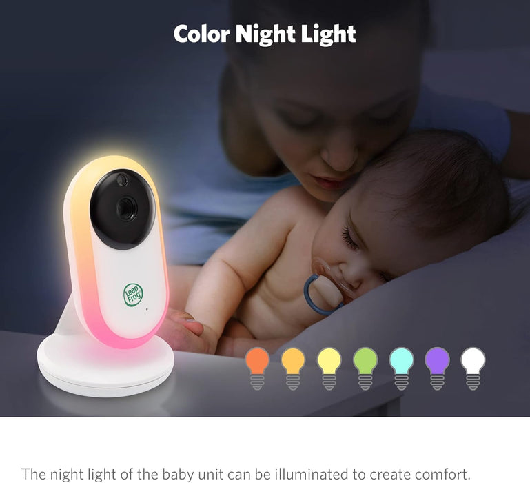 LeapFrog LF2415 Baby Monitor, 5” IPS LCD Screen, 1000ft Range, Night Vision, Soothing Lullabies, NightLight, 2-Way Audio, Temperature Sensor, SecureTransmission No WiFi