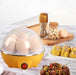 Electric Egg Boiler Cooker, 7 Eggs Capacity, Kitchen Breakfast Machine Multi-functional Egg Boiling Breakfast Electric Cooker Transparent Lid Rapid Egg Boiler (Yellow and White)