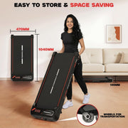PowerMax Fitness VibroPad 3.5 HP BLDC Motorized 4 in 1 Vibration Walking Pad Treadmill for Home Use 8% Manual Incline with Remote Control Top Speed 6kh/h LED Display Running Surface 900x385mm