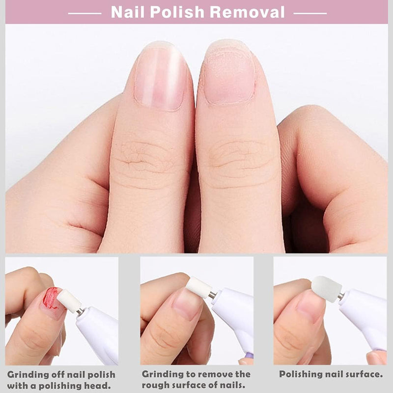 BAQI Electric Nail Drill Set, Portable Manicure Nail Art Grinder, 5-IN-1 Nail Grinder Machine, Beauty Personal Care Manicure and Pedicure Kit for Home and Salon Use