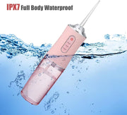 Portable Water Flosser, 220ml Tank, 3 Modes, 4 Jet Tips, Waterproof Dental Oral Irrigator