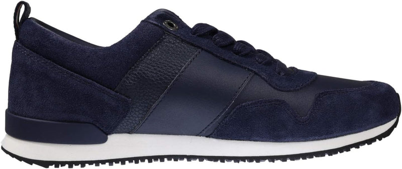 Tommy Hilfiger Iconic Leather Suede Mix Runner mens Low-Top Sneakers