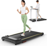 UREVO Walking pad Smart with APP Control, Under Desk Treadmill for Home and Office, 2.5 HP Portable Walking Jogging Running Machine with Remote Control 120KG Capacity