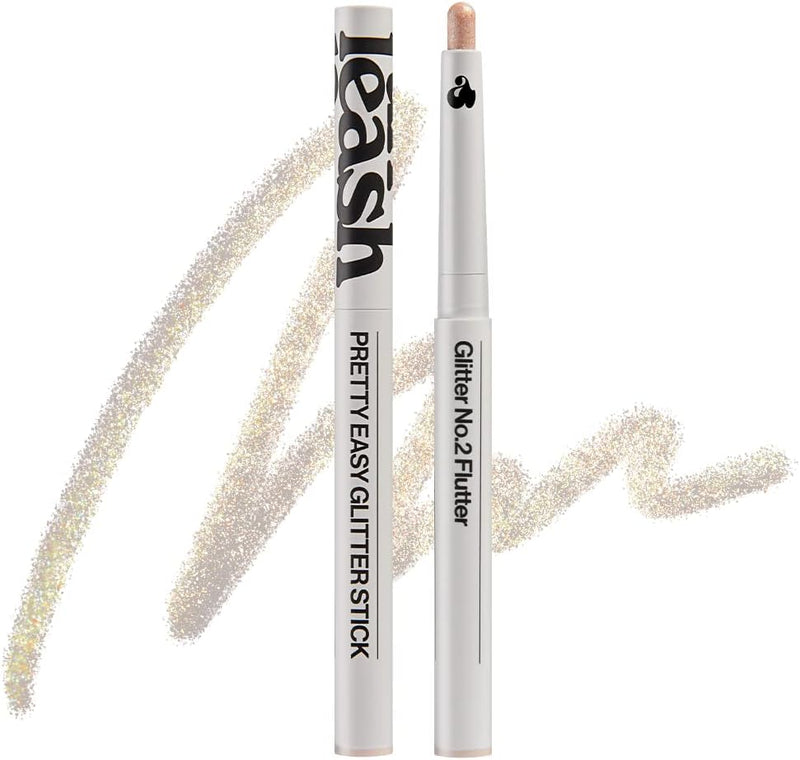Pretty Easy Glitter Stick cream eyeshadow pencil crayon smudge-proof long lastingshimmer pearleasy use glitterveganmultijust 3 secondseye shadow (N2 Flutter) - NÂ°2 Flutter