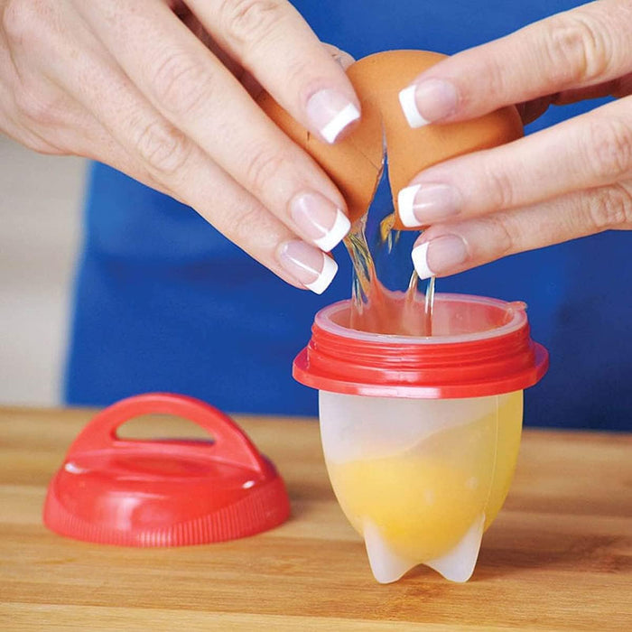 Excefore Egg Boiler Set - 6 Pieces Cooker Without Shell, Silicone Cup, Mini Portable Quick Cooking Cup, Steamed Kitchen Tools for Breakfast