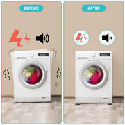 YQbest 4 Pack of Anti-Vibration Foot Pads for Washing Machine - Non-Slip, Noise & Shock Absorber Mats for Washer and Dryer - Rubber Stabiliser Feet Prevent Moving, Walking, & Shaking