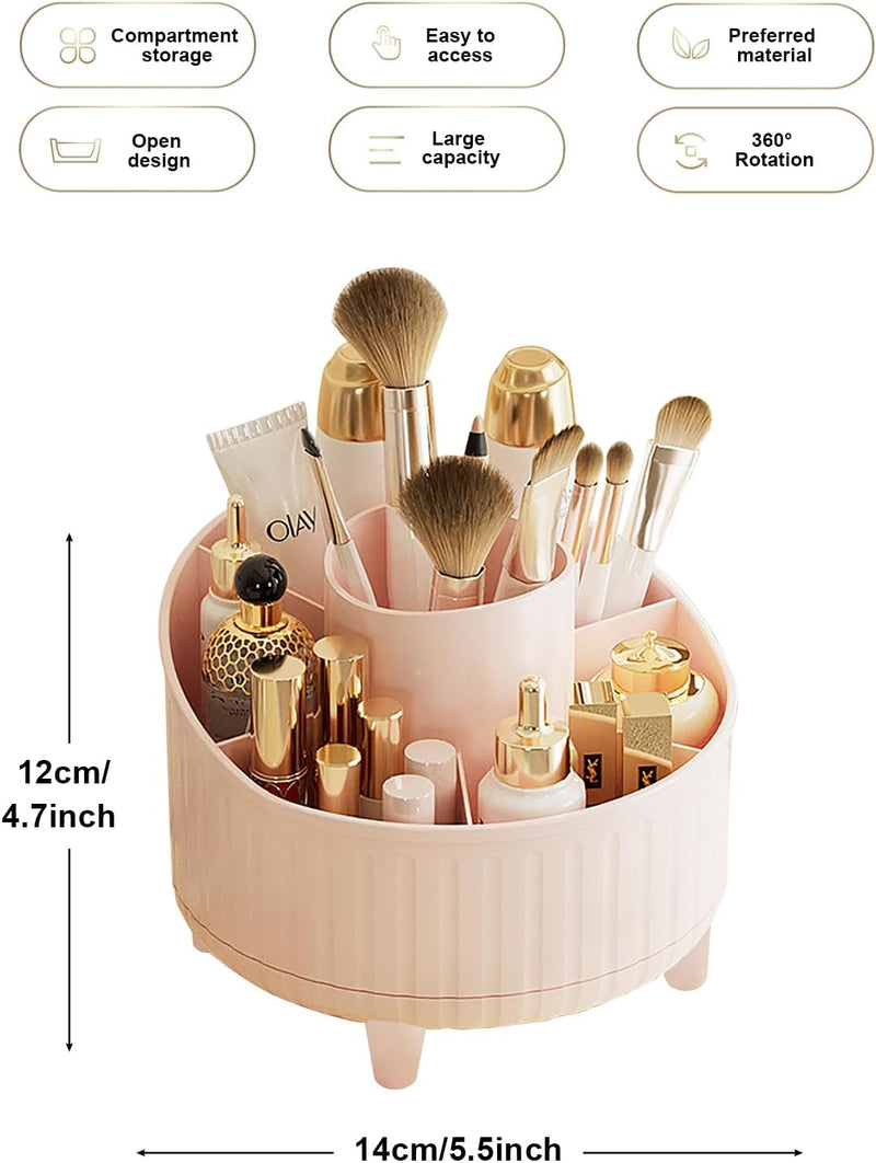 URbazaar Makeup Organizer With Drawers, Large Capacity Desk Organizer, Organizer and Storage for Cosmetics, Lipsticks, Jewelry, Skincare, Holder for Brushes,Eyeshadow,Dresser Countertop