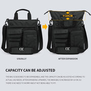 Mens Messenger Bag Laptop Shoulder Bag Computer Work Office Bag Waterproof Briefcases for Travel Work - Black