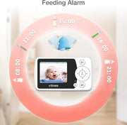 VTimes - Video Baby Monitor with Camera and Audio, LCD Display, Baby Camera Monitor, No WiFi Night Vision, VOX Mode, Panoramic Zoom Temperature Display, Audio