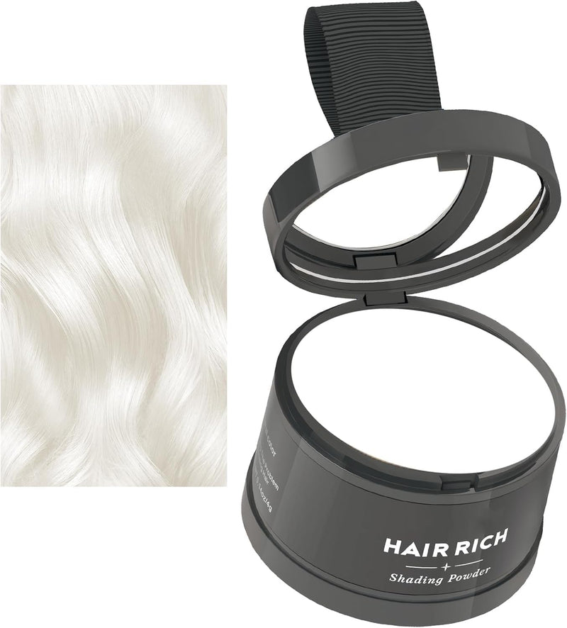Hairline Shadow Powder, Hair Powder with Mirror for Women and Men, Instantly Hair Root Touch Up Hair Color, Long Lasting Coverage, Travel Design (31White) - 31#White