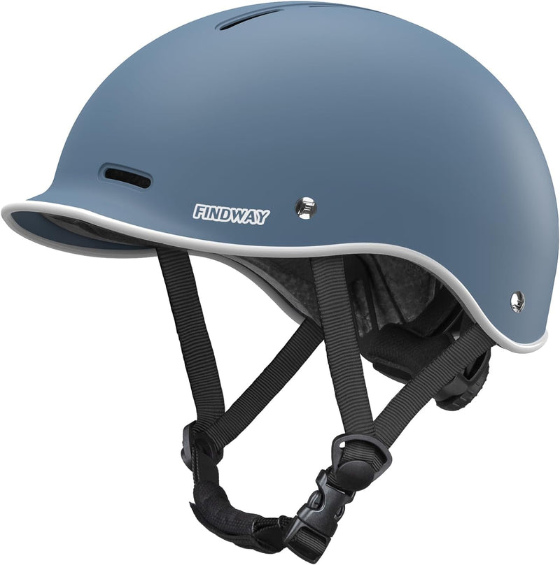 Pro Bike Helmet for Adults,2024 Newest Adjustable Cycling Helmet for Men & Women Safety Certified Bicycle Helmet for Commuting, Road Biking, Skating with Adjustable Dial - Sky Blue-White M