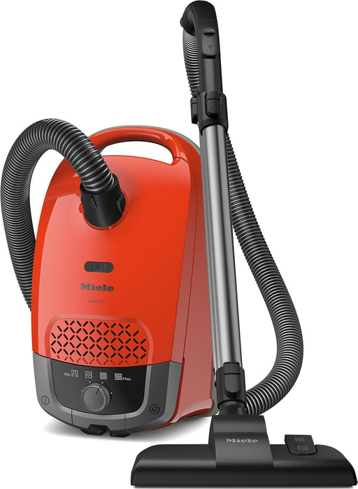 Miele Guard S1 Bagged Cylinder Vacuum Cleaner with FiberTeQ Universal Floorhead, Lightweight & Compact, in Obsidian Black/Space Grey(Amazon Exclusive) - Terra red