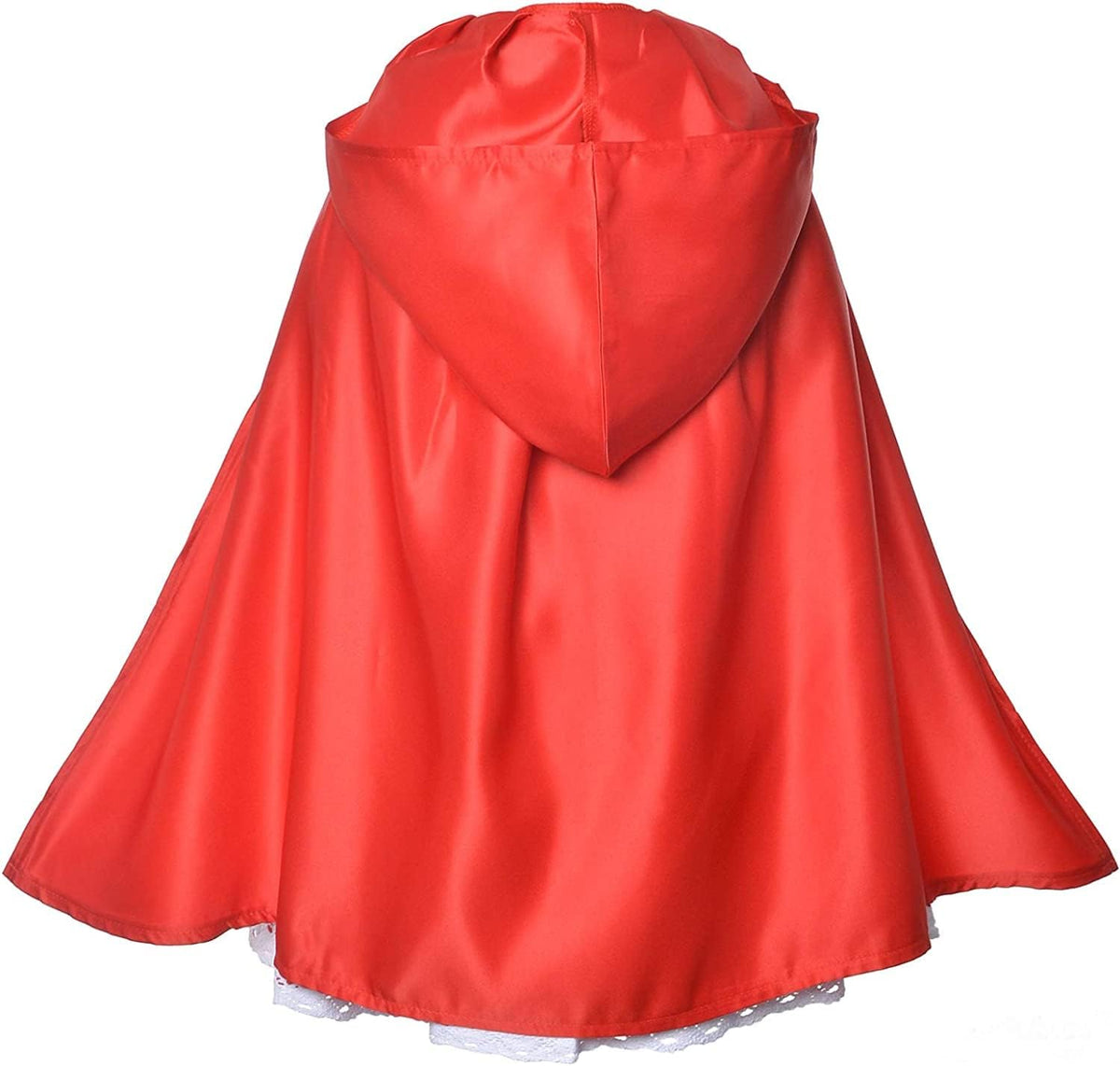 Doodle Kiddo Little Red Riding Hood Costume for Girls with Hooded Cape, Dress, Apron, Hairband & Pumpkin Bucket Halloween Costume for Girls Fairy Tale Fancy Dress Outfit Cosplay Costume for Kids – image 3