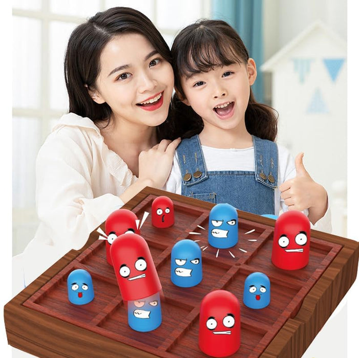 AM ANNA Board Game, Tic Tac Toe Game Children's Educational Puzzle Game Toys, Parent-child Early Education and Leisure and Entertainment Family Interactive Board Game Classic Board Game
