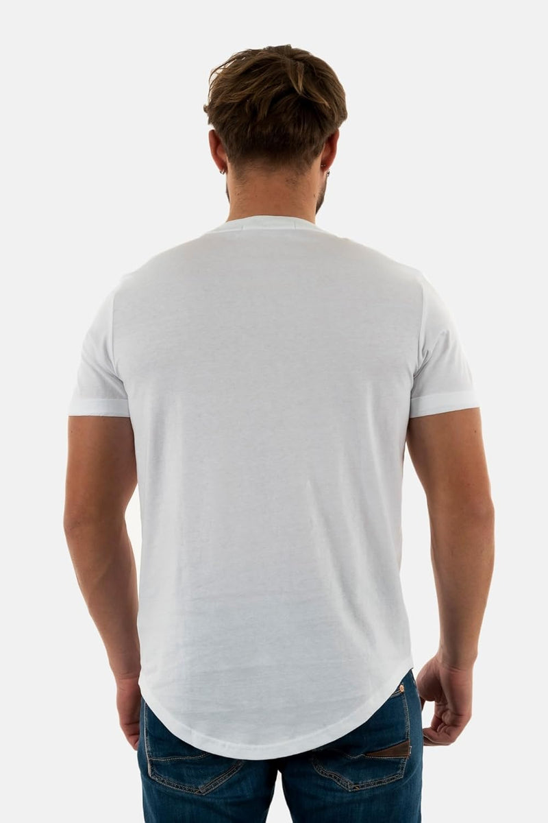 Calvin Klein Jeans Men's Badge Turn Up Sleeve S/S Knit Tops