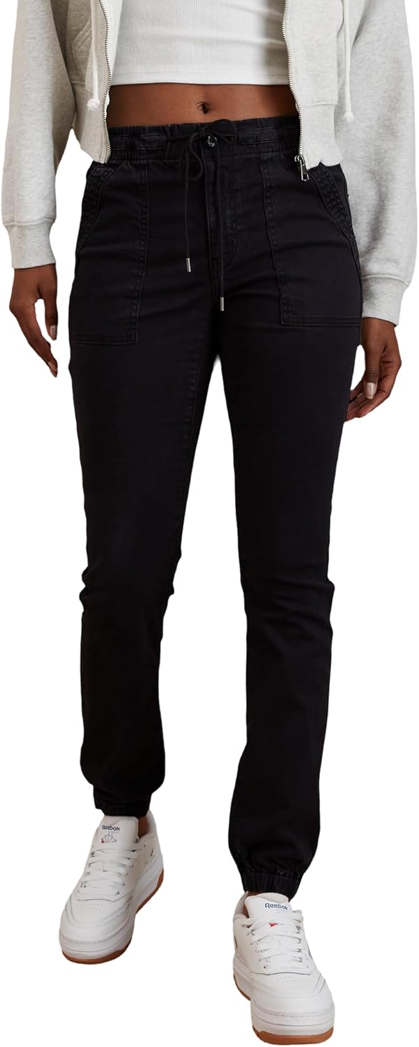Womens AE Next Level High-Waisted Jegging Jogger Pants - Black