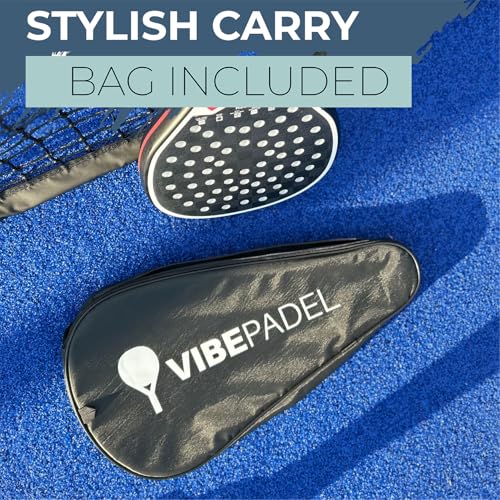 VIBEPADEL Torch Padel Racket Intermediate Advanced for Power, Precision and Performance | Padel Rackets for Adults with Carbon Frame and VIBE EVA P-CORE | Paddle Tennis Racket